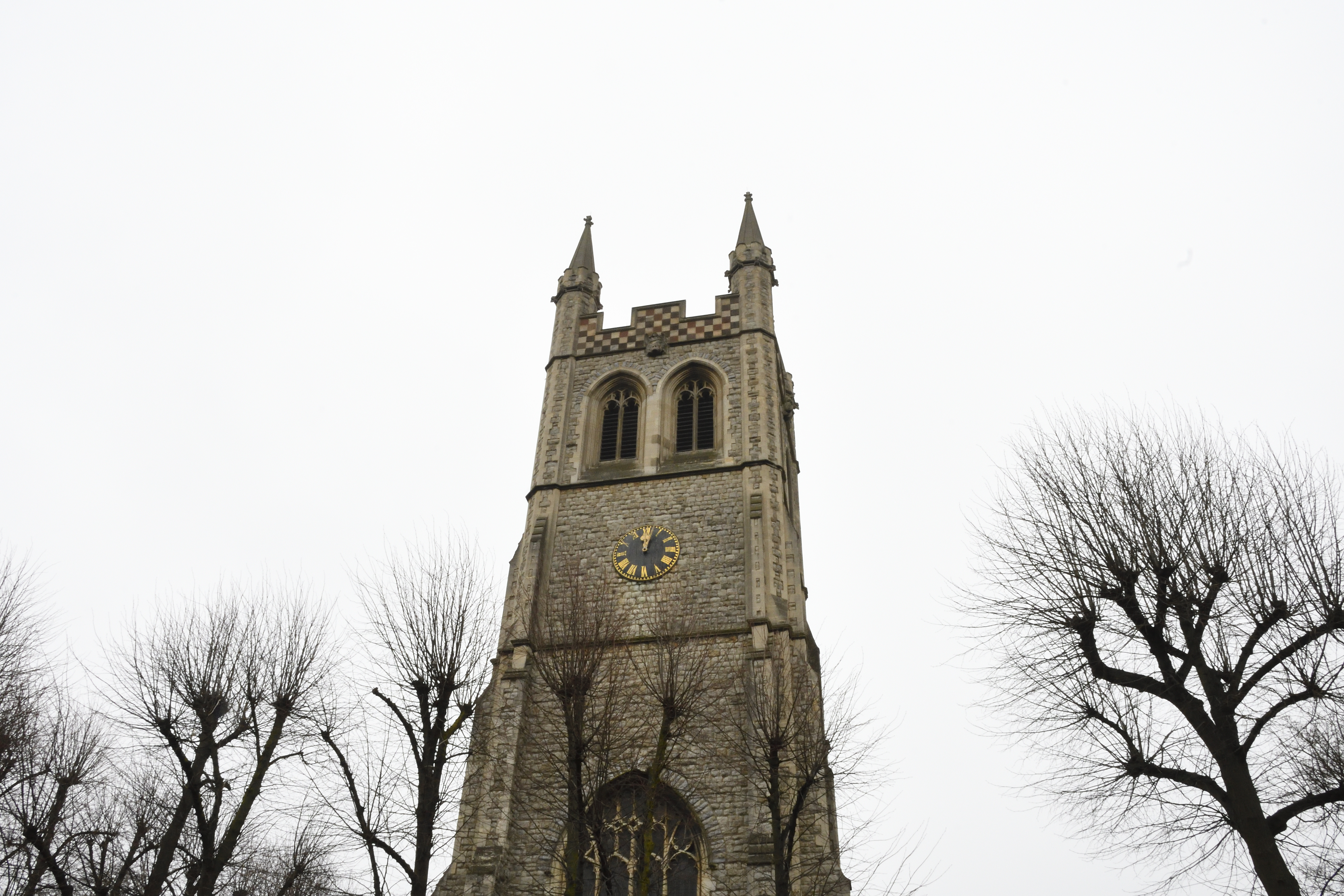 St John's Angell Town — stopped public clock